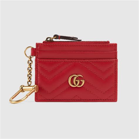 gucci key holder red|gucci card holder with keychain.